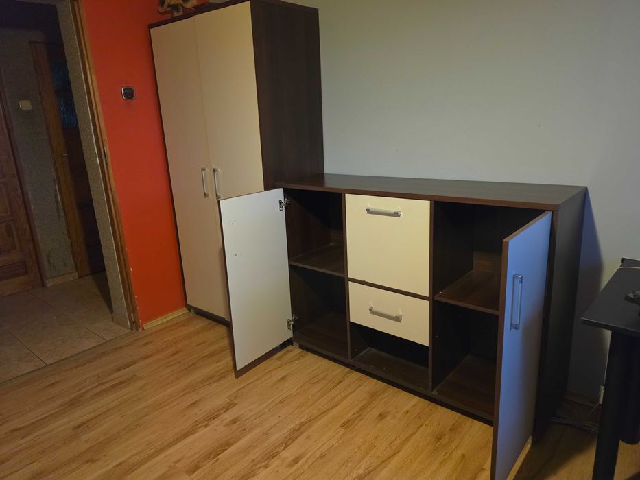 Komoda + szafa zestaw mebli pokojowych biurowych