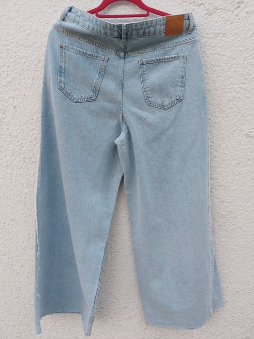 Jasne szerokie spodnie Zara 38/M