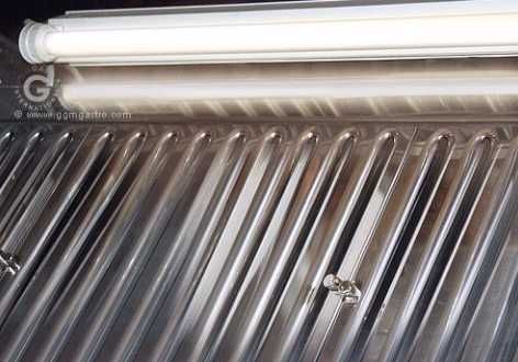 Hotte / Coifa aço inox, para cozinha industrial, com filtros e lâmpada