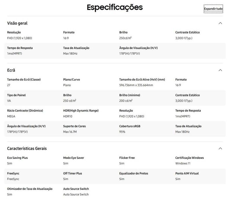 Monitor Gaming Samsung Odyssey G30D 27"