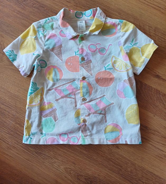 Koszula z krótkim rękawem H&M rozm. 92 cm - stan idealny