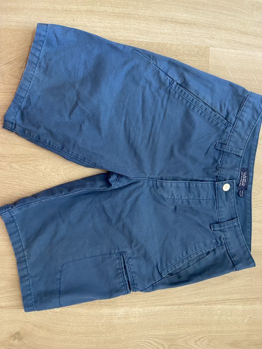 Tomman US30 M męskie krótkie spodenki spodnie chinosy niebieskie