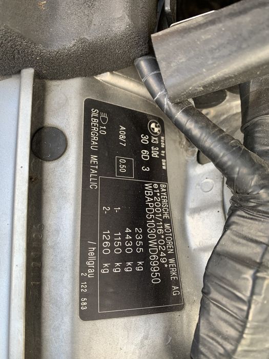 Задній М Sport бампер Bmw X3 E83 SILBERGRAU METALLIC A08/07