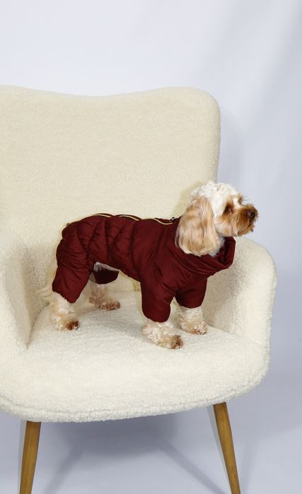 Зимовий комбінезон для собак одяг костюм на флісі