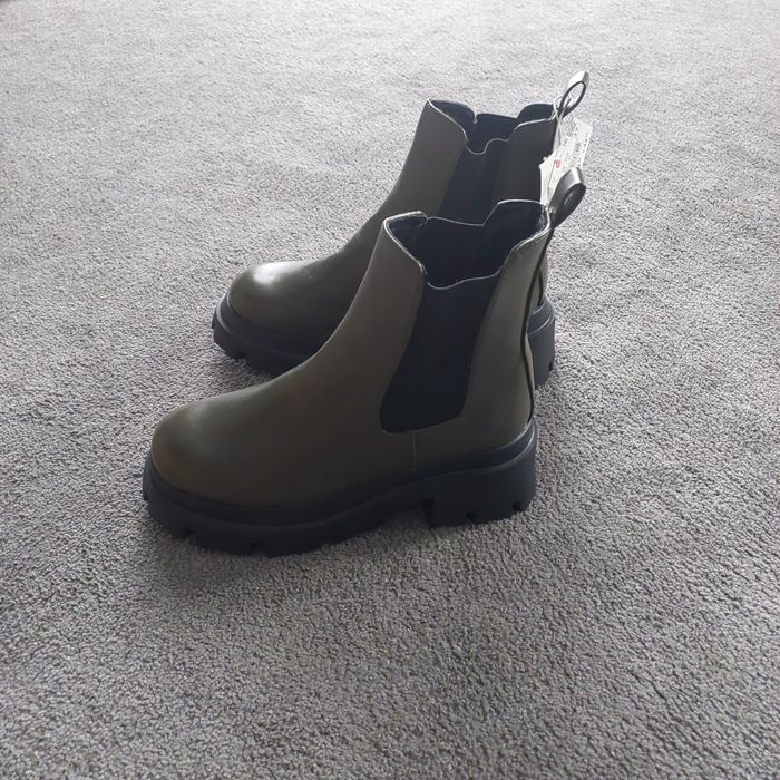 NOWE botki trapery sztyblety khaki House r.37 wkł.24cm