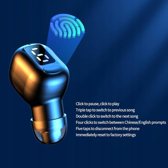 Słuchawka Bluetooth M5 Bezprzewodowa Sportowa Led