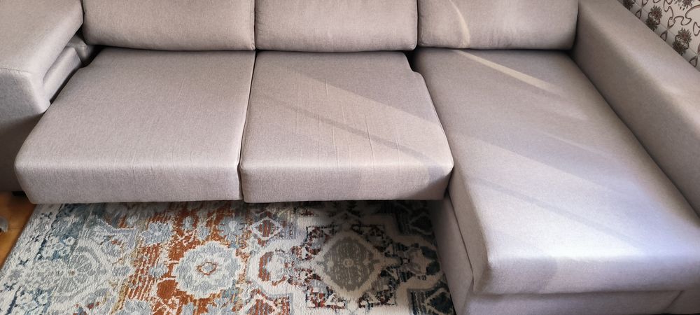 Sofá com chaise long+impermeabilização