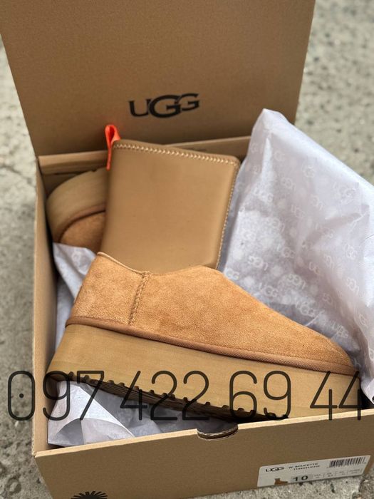 Уггі UGG CLASSIC DIPPER Black /Chestnut Жіночі Уггі на Платформі Угги