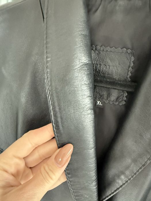 Kurtka ze skóry naturalnej czarna XL