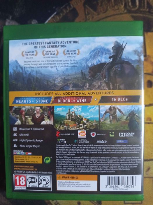 The Witcher 3 Dziki Gon edycja gry roku Goty Xbox one