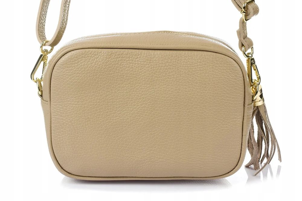 torebka listonoszka z frędzlem skórzana