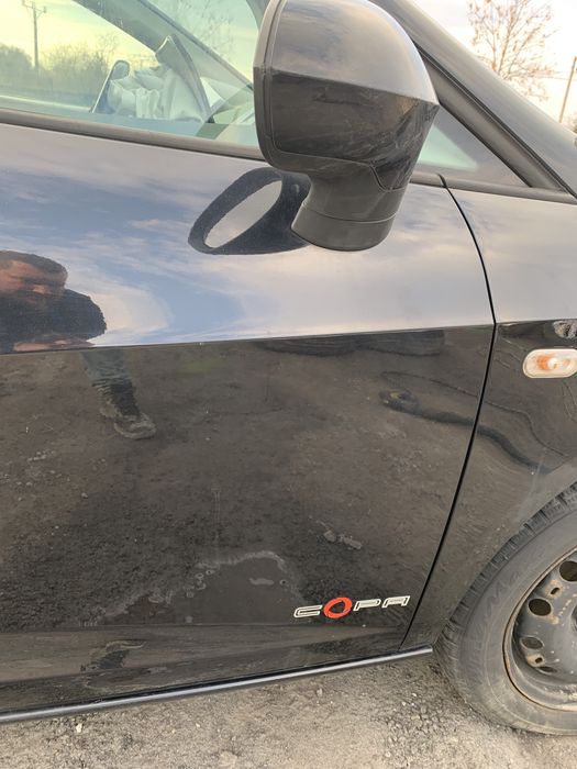 Seat Ibiza IV 6J drzwi prawe przednie prawy przód czarne 3D