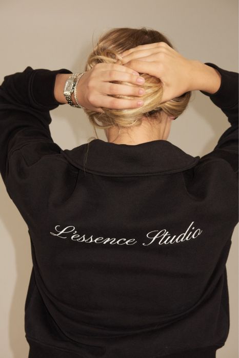 Світшот-поло чорний Lessence studio