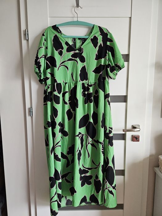 New look sukienka wzorek zwiewna maxi r 46
