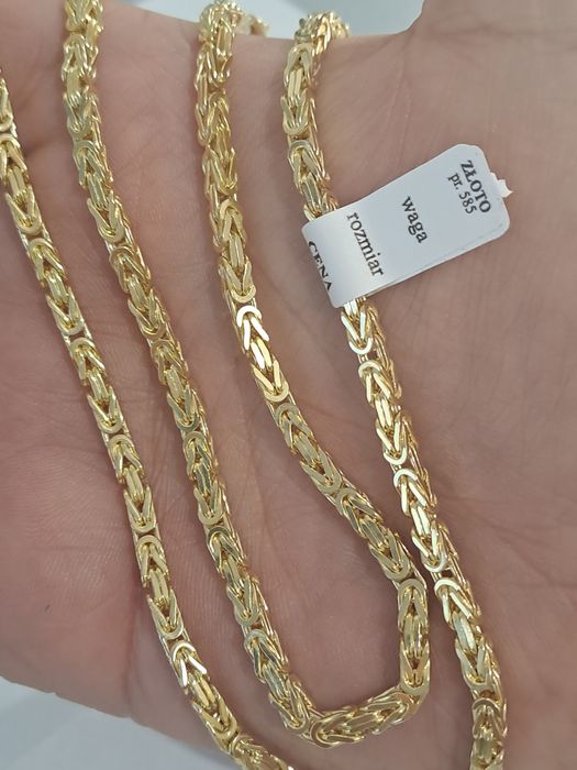 Złoty Łańcuszka Splot KRÓLEWSKI Pr 585 Nowy