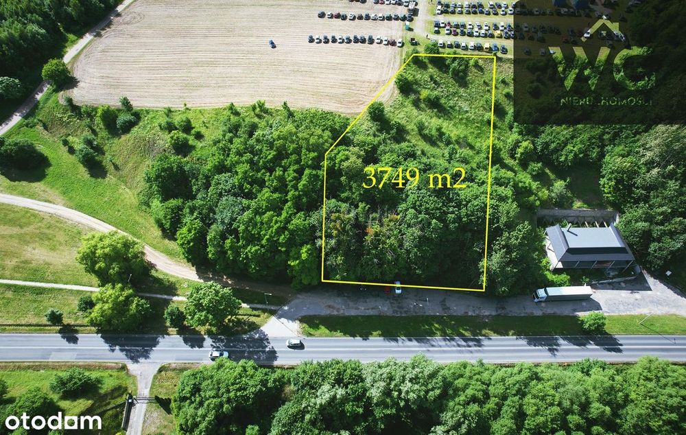 Kurzętnik, działka usługowa- ciekawa okolica, przy drodze, parking!