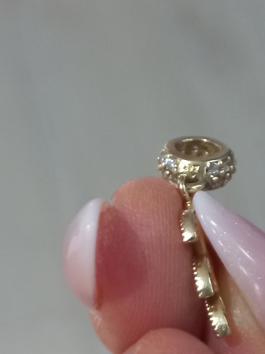 Piękny złoty charms do bransoletki 585/1,26g