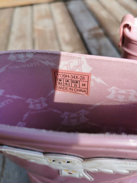 Różowe liliowe kalosze gumiaki harry potter Reserved 28 Hedwiga