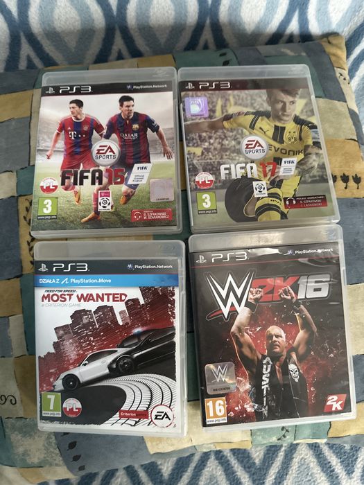 Gry ps3 fifa, wwe 2k16, nfs most wanted