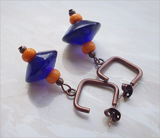Kolczyki handmade szkło weneckie