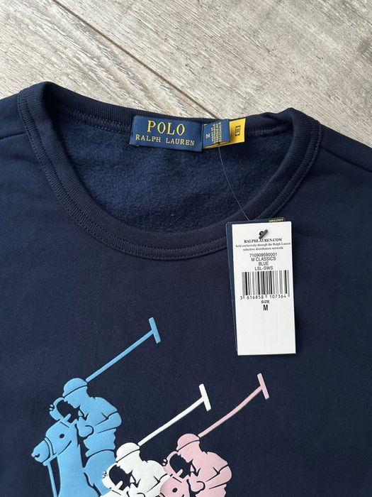 Nowa oryginalna bluza meska Polo Ralph Lauren M granatowa