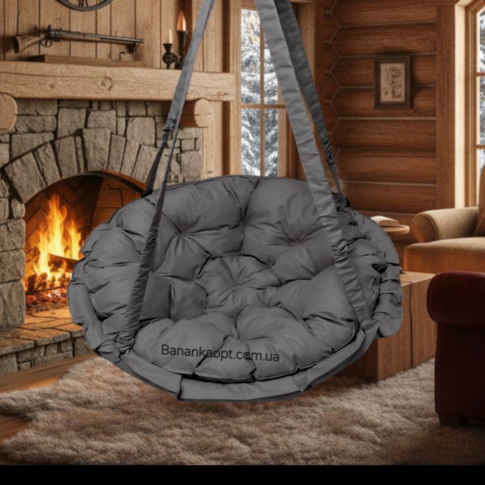 Гойдалка 1м 250 кг міцна садова качеля  кругла кокон крісло підвіне