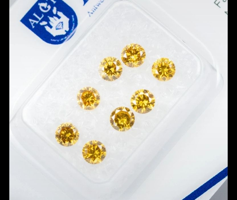 Diamante naturais fancy vivid certificados 1.21ct (lote 8)