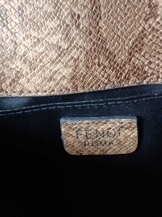 Сумочка FENDI Kan IF с принтом под змеиную кожу