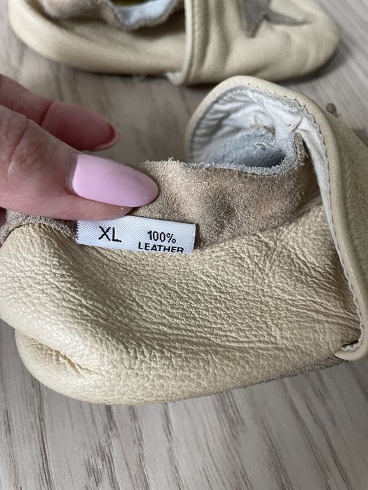 Skórzane kapcie antypoślizgowe Ekotuptusie XL 23