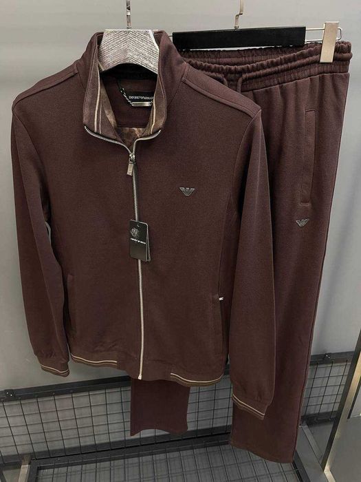 Чоловічий спортивний костюм Emporio Armani / Емпоріо Армані, коричневий, кофта та штани, M–3XL