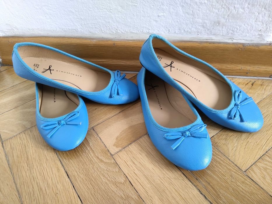 Buty, balerinki, dwie pary za 30 zł.