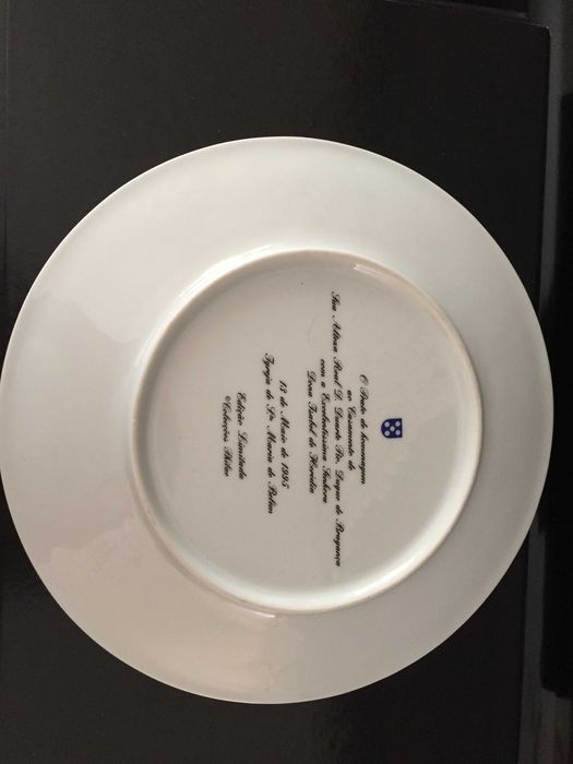Prato porcelana Casamento Duques de Bragança - Coleções Philae