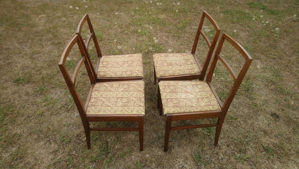 Krzesła wyściełane dębowe 4szt