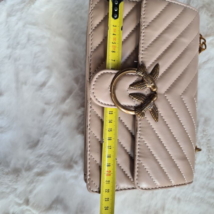 Pinko bag torebka listonoszka beżowa