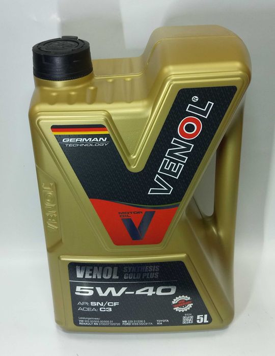 Olej 5W40 5L Venol Oryginał syntetyczny