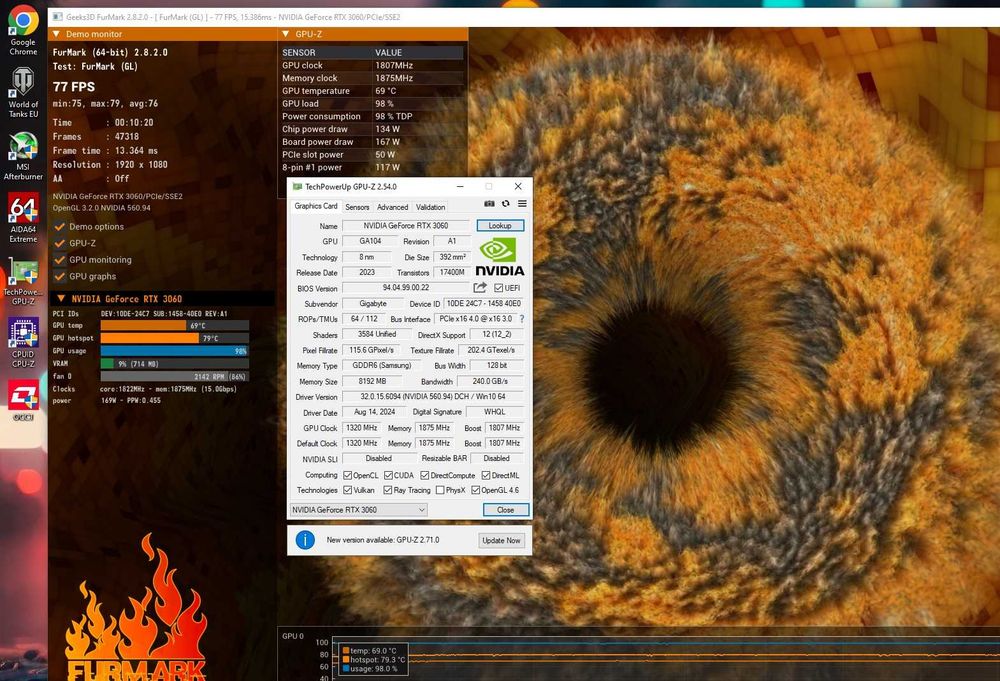 ПК RTX3060+ Intel i5-10400F+ 16gb DDR4 + H510 Asus игровой компьютер PC Gaming AMD s-1200 Gigabyte