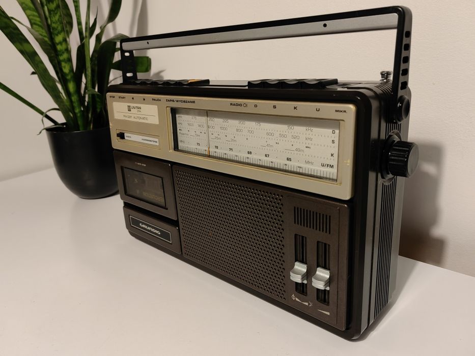 Radiomagnetofon Unitra Grundig Kasprzak Nowy UKF *Sprawny Kaseta PRL Vintage PRL