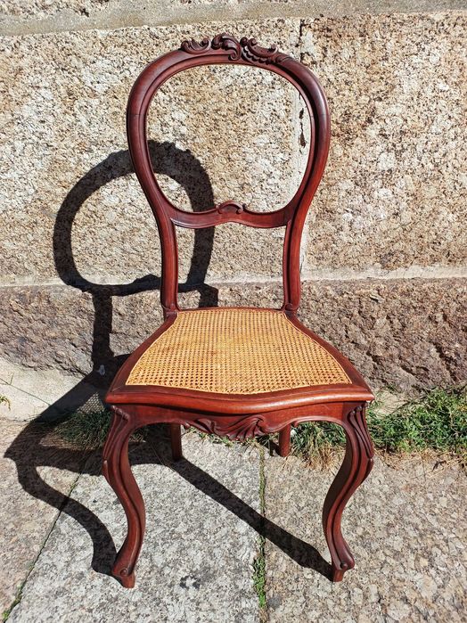 Conjunto 6 Cadeiras Mogno Palhinha