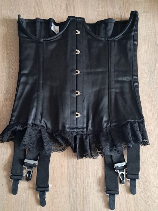 Prawdziwy angielski gorset underbust 26 nylony,retro, vintage