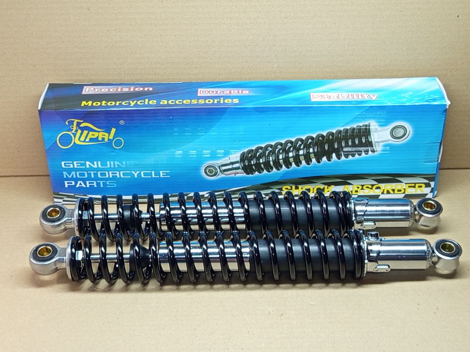 Амортизаторы задние мото (пара) 410мм черные "LIPAI"