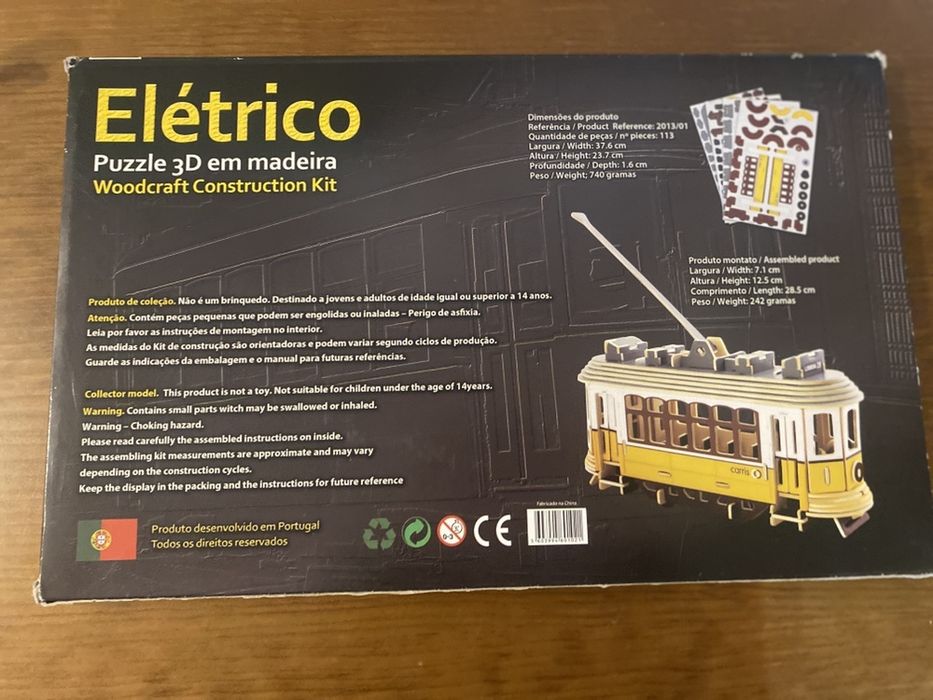 Puzzle 3D rm madeira - Eletrico 28