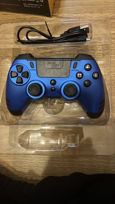 Бездротовий геймпад Steelplay MetalTech для PS4 / PC (Синій металік)
