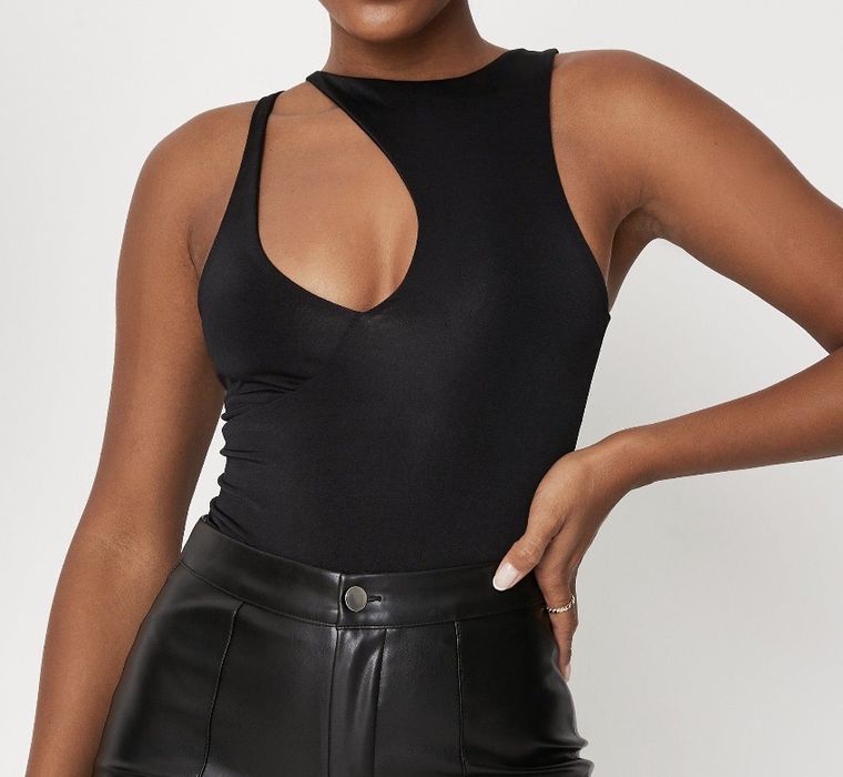 Боді Missguided та Reserved чорне XS-S з вирізом