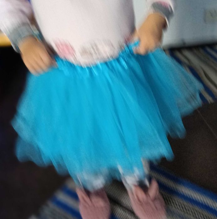 Saia de Tule Azul de criança - Tam. Único