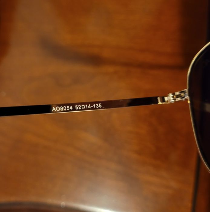 Óculos de aviação novos American Optics autenticos usados em TOPGUN