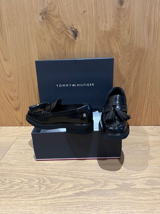Жіночі чорні шкіряні лофери TASSEL Tommy Hilfiger