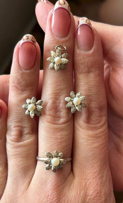 Винтажный серебряный набор