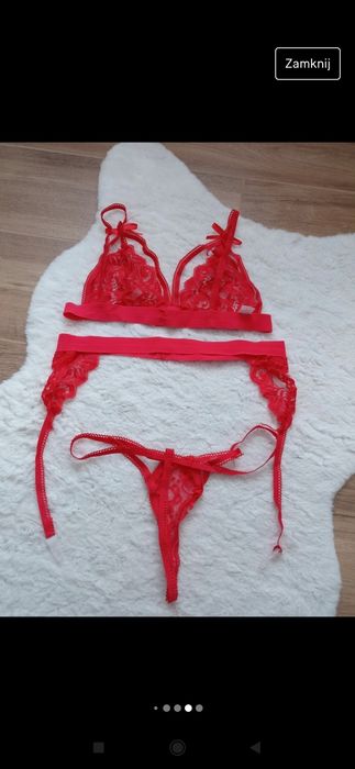 Komplet bielizny koronkowej