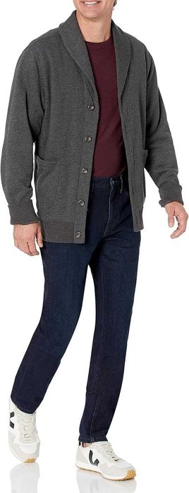 Męskie Spodnie AMAZON ESSENTIALS Slim Fit Stretch 36W 29L Granatowy