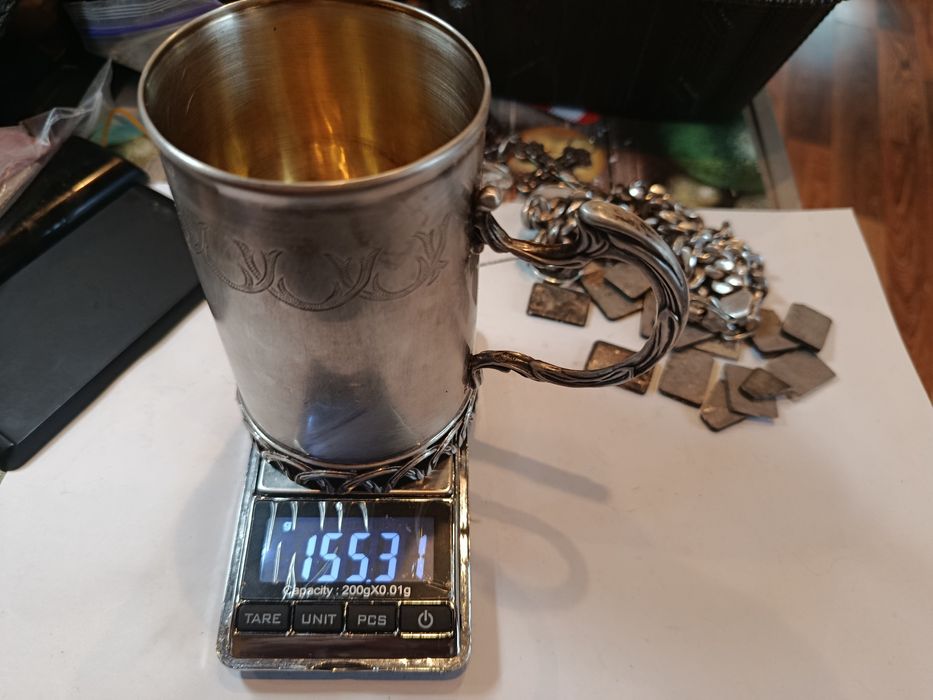 Кружка из серебра 925 проба
